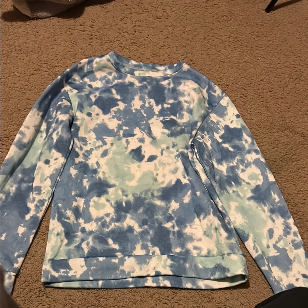 Blue Tie-Dye Sweatshirt